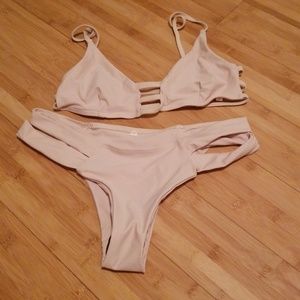 Nude Strappy Swim set